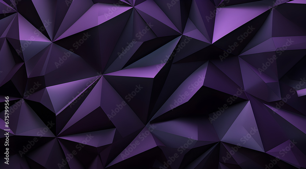 Sticker  Dark purple geometric triangles forming a textured abstract background.