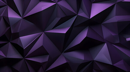  Dark purple geometric triangles forming a textured abstract background. - obrazy, fototapety, plakaty