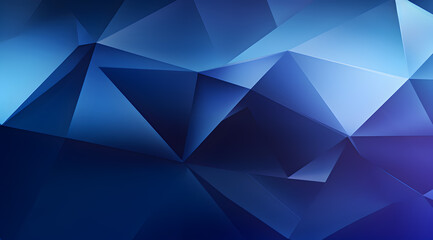 Sleek geometric triangles in varying shades of blue, creating a modern and dynamic abstract pattern. Widescreen background wallpaper