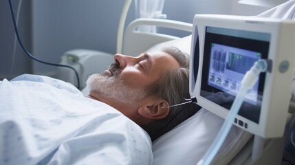 Detecting the constant rate of the patient's important lung organ in breathing, check health.