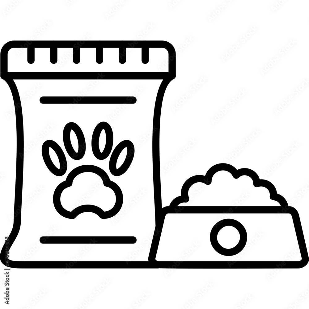 Sticker pet food Icon