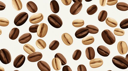 Coffee bean seamless background, Pattern
