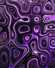 Abstract liquid space pattern art with circles and waves
