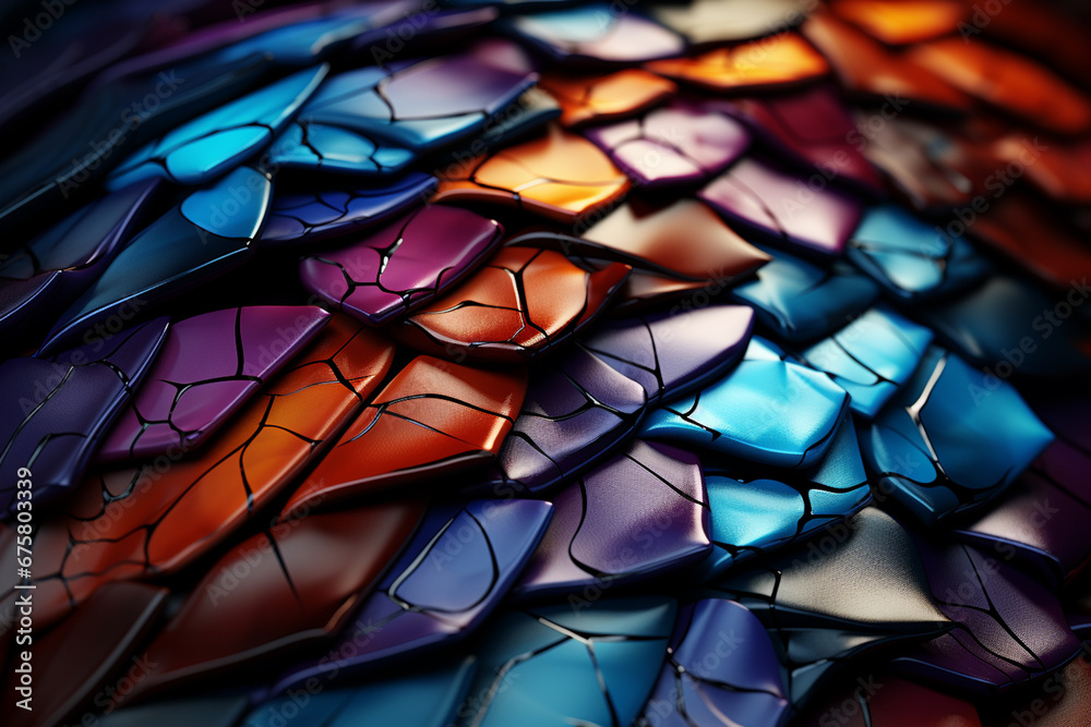 Poster Snake skin abstract background texture semicircle. Beautiful background pattern texture for design . 