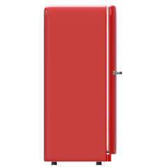 3D rendering illustration of a retro red refrigerator