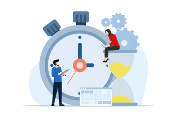 Business time management concept, deadline, planner, organization, start-up, project team work schedule. Good business processes. control for efficient success and profitable business.