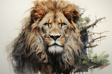 portrait of a lion