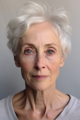 Unfiltered Selfie of a Grizzled Elderly Lady, Raw Selfies of random people