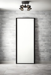 blank white A wall-mounted banner mockup