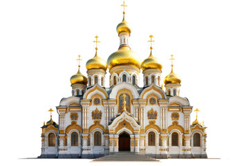 orthodox church, isolated on transparent background, png file - obrazy, fototapety, plakaty