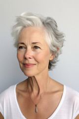 "Serene Portrait of Elderly Woman", Raw Selfies of random people