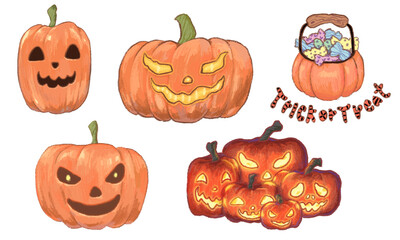 halloween pumpkin set
