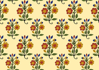 beautiful black, blue, light green, purple, yellow, royal blue, gray, white seamless pattern illustration all over repeat design for digital and textile 


