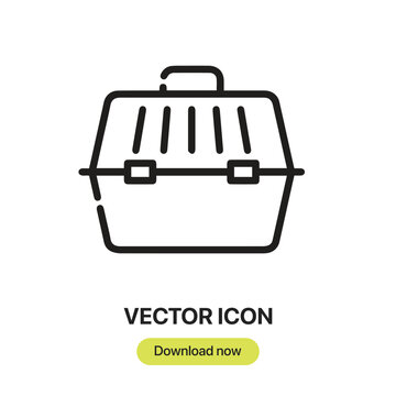 Carrier icon vector. Linear-style sign for mobile concept and web design. Carrier symbol illustration. Pixel vector graphics - Vector.