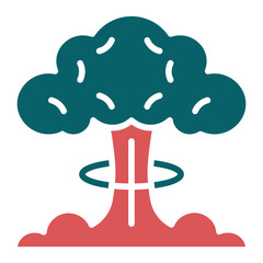 Nuclear Explosion Icon Style
