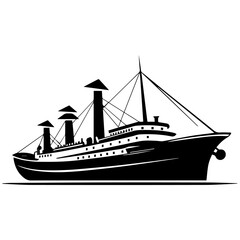 ship vector silhouette illustration