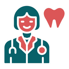 Female Dentist Icon Style