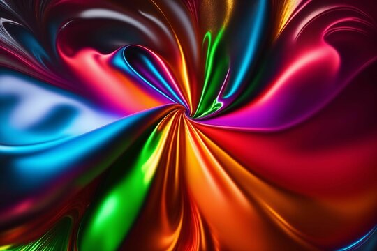 AI generated illustration of bright colorful fabric