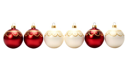 Elegant Christmas bauble with festive red and gold design