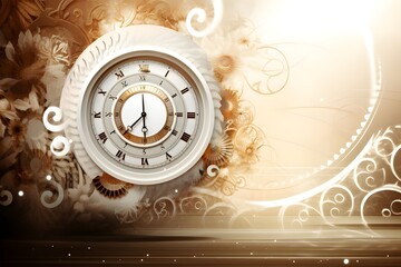 background with clock