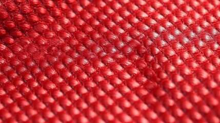 Red soccer fabric texture with air mesh. Athletic wear backdrop