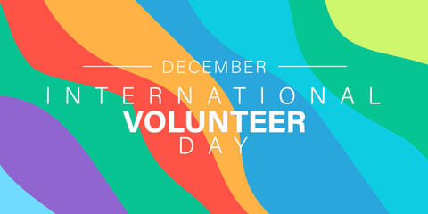 International Volunteer day for Economic and social Development on December 5th. Vector illustration.