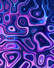 Obraz premium Abstract liquid space pattern art with circles and waves