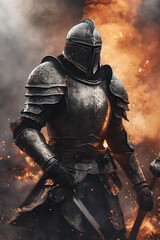Naklejka premium knight in armour