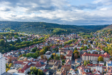 Jena in Thuringia on an autumnal October day