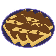 Chocolate stick cookies cartoon 