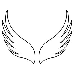 Dove bird wings icon, dove wings symbol purity, light, peace