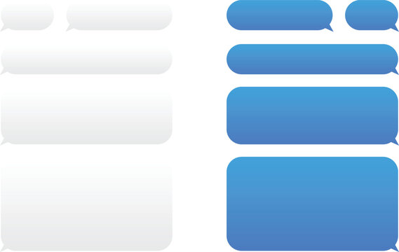 Message bubbles design template for messenger chat. Vector illustration.