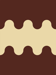 Dripping melted chocolate background. Brown and white chocolate shades. Seamless repeating vector pattern.