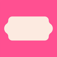 Frame and background in pink and beige pastel colors. Blank clean vector template.
