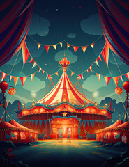 a background of a poster of a circus