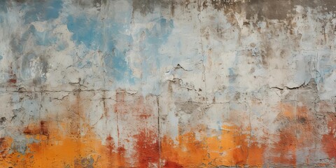 Weathered wall with peeling paint