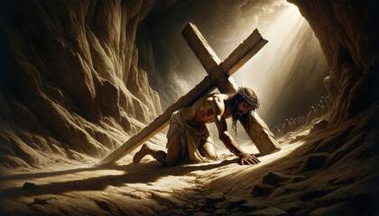 Bearing the Burden: Christ's Journey with the Cross.