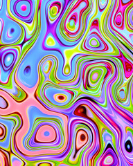 Fototapeta premium Abstract liquid space pattern art with circles and waves