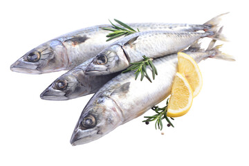 Fish mackerel on a white background isolated