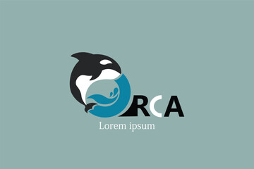 vector illustration of orca logo © B_1_3