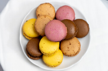 plate of macaroons