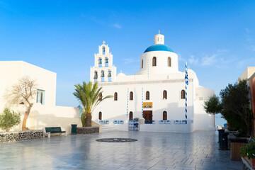 The Orthodox Church in Oia, Santorini, Greece