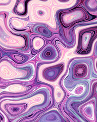 Abstract liquid space pattern art with circles and waves