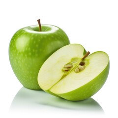 Green Apple with Slice