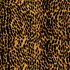 seamless pattern of leopard stripes - obrazy, fototapety, plakaty