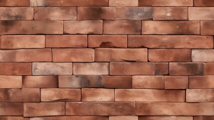 Obraz premium A seamless pattern of a brown brick wall texture. The intricate details of the brickwork, highlighting the rustic charm and raw beauty. Pattern is continuous, making it perfect for backgrounds.