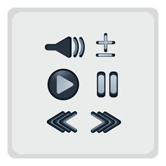 Play Button Icon,Logo Vector Set.
