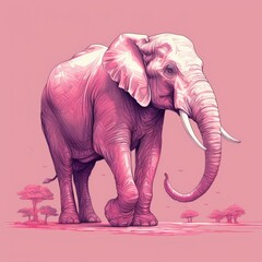 Enchanting Whimsy: Pink Elephant