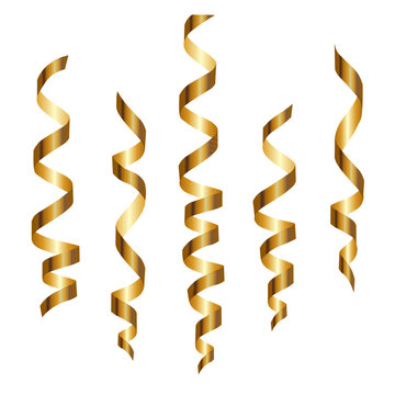 realistic gold decor spiral serpantine