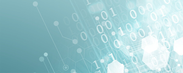 Technology abstract futuristic science background for internet business. Big data concept. Handmade vector art.